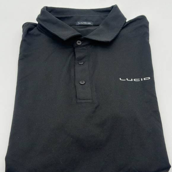 LUCID Motors POLO SHIRT Black Electric Car Luxury EUC Large & X Large - Picture 11 of 13